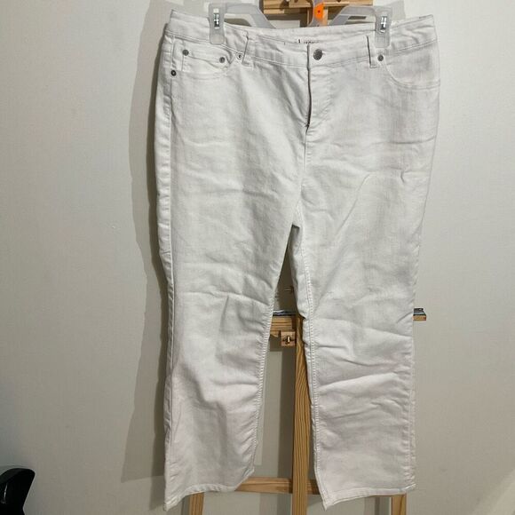 Liz Claiborne white Jackie jeans pants size 14 ￼ - Picture 1 of 5